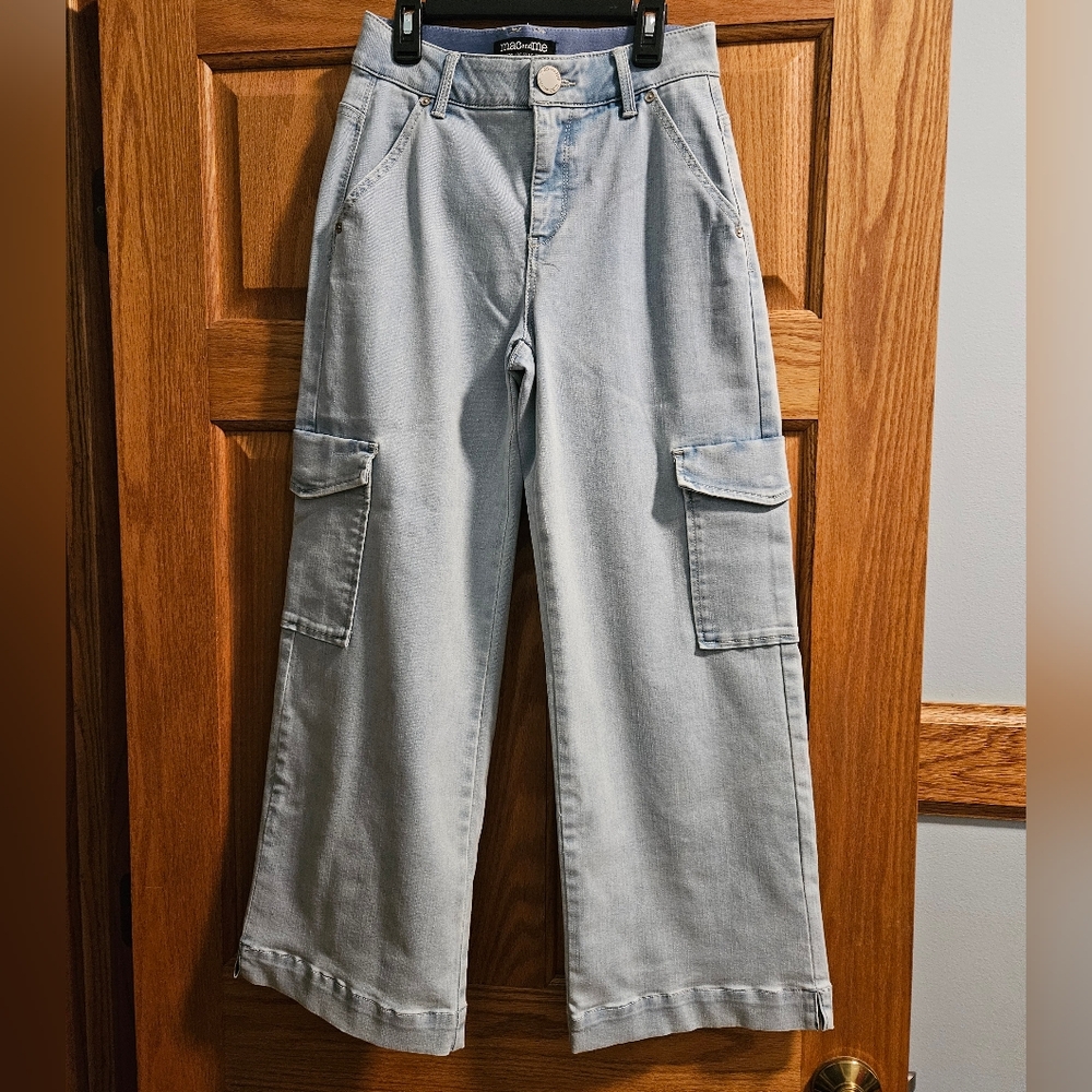 New! Mac and Me Cargo Wide-Leg Jeans